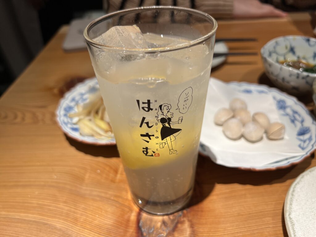 神泉（渋谷）蕎麦居酒屋はんさむの辛口レモンサワー