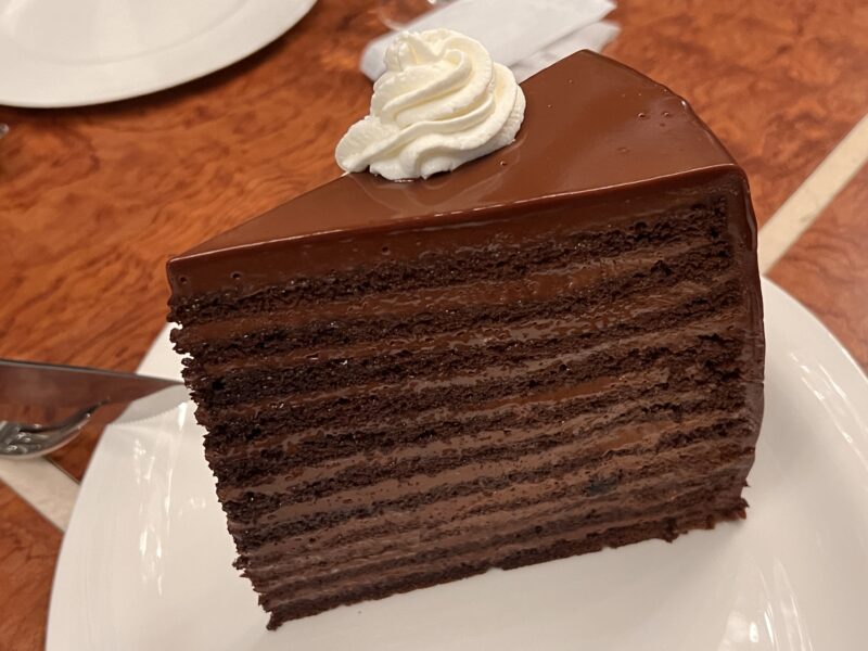 マイケルジョーダンステーキハウスのチョコレートケーキ